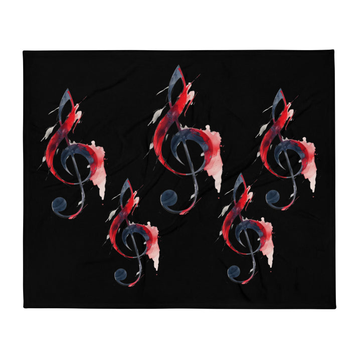 "Comfort Night Note" Throw Blanket - Polendo Design music note throw blanket