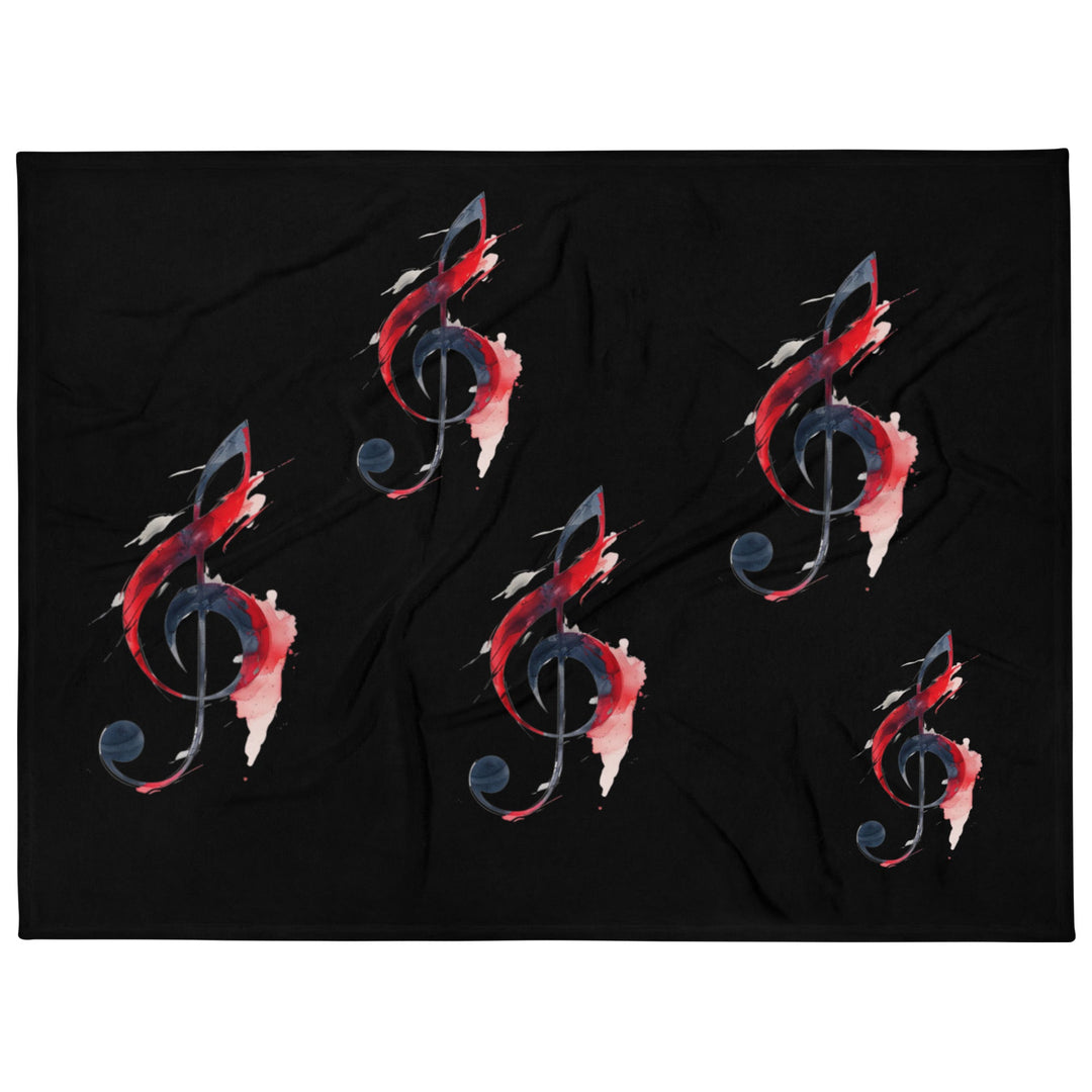 "Comfort Night Note" Throw Blanket - Polendo Design music note throw blanket