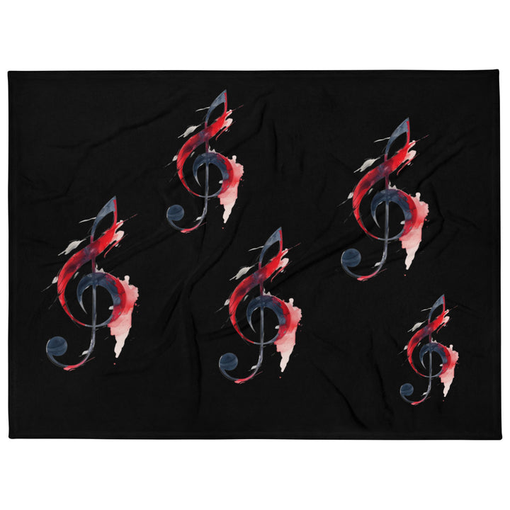 "Comfort Night Note" Throw Blanket - Polendo Design music note throw blanket
