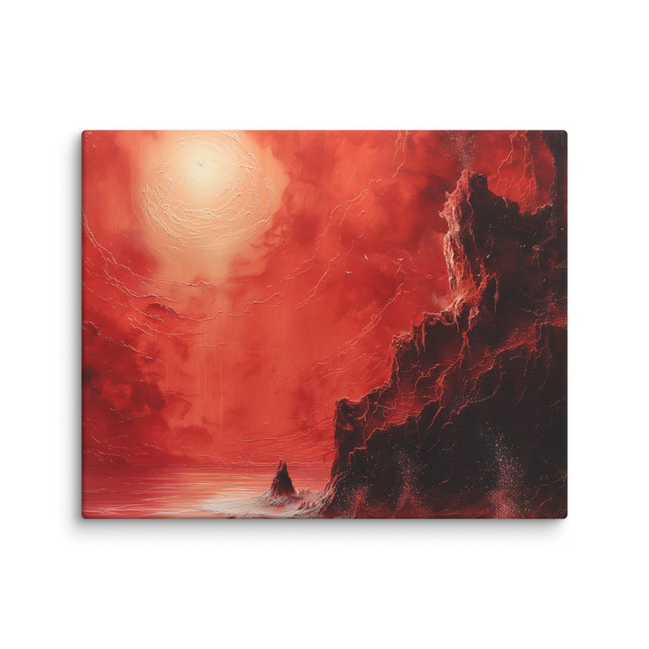 Crimson Sundown Sunset Canvas Wall Art - Polendo Design sunset canvas wall art