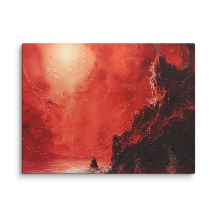 Crimson Sundown Sunset Canvas Wall Art - Polendo Design sunset canvas wall art