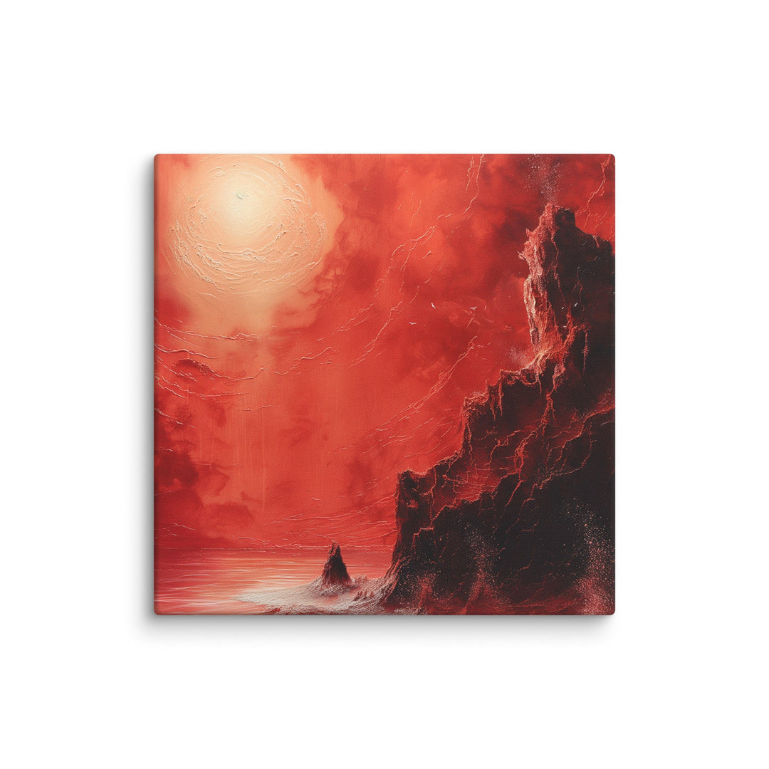 Crimson Sundown Sunset Canvas Wall Art - Polendo Design sunset canvas wall art
