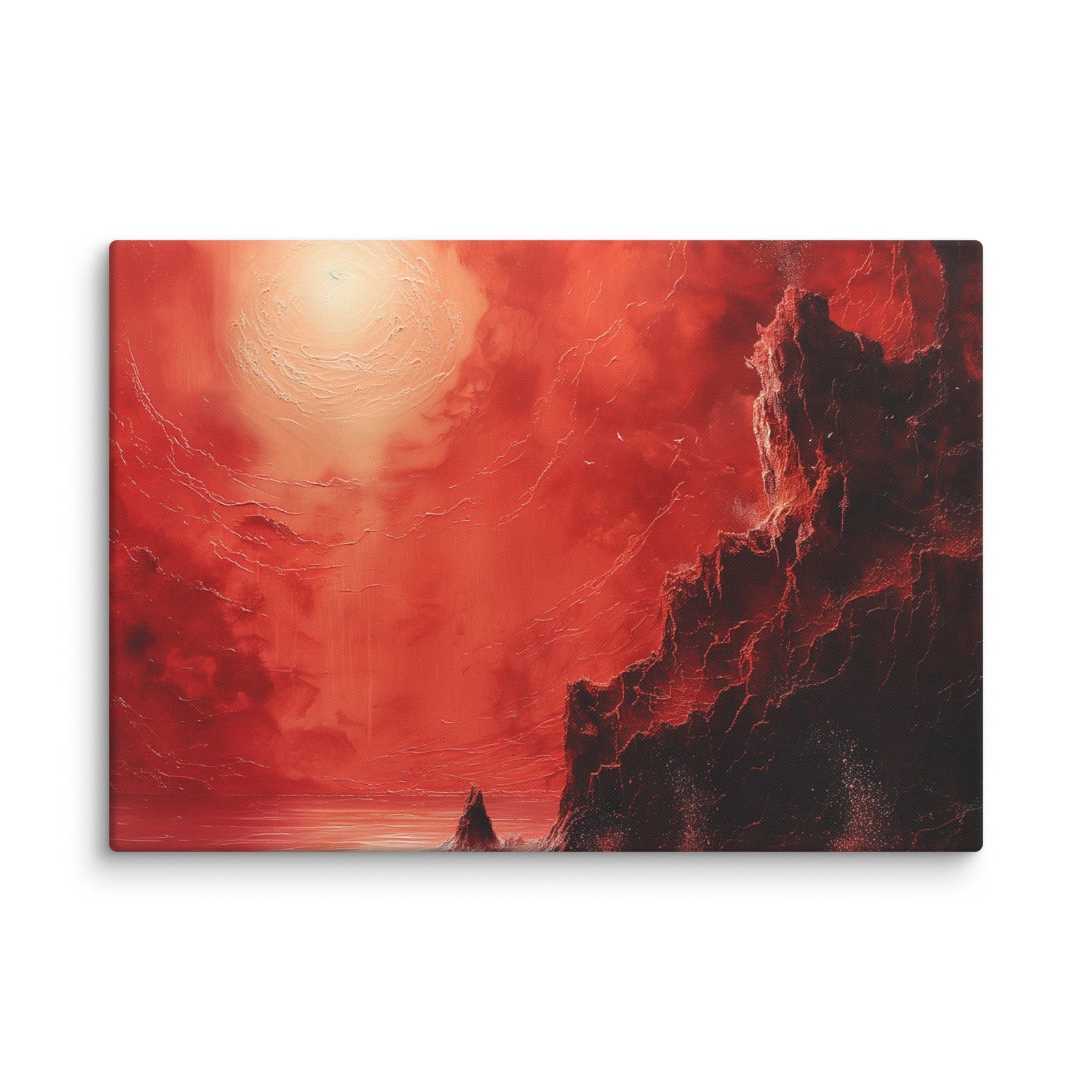 Crimson Sundown Sunset Canvas Wall Art - Polendo Design sunset canvas wall art