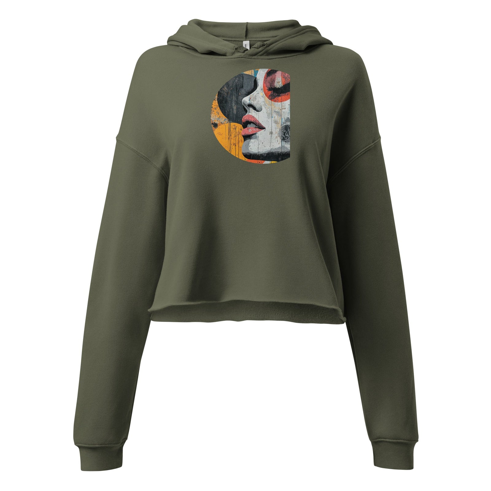 Polendo Silent Expression Crop Hoodie - Polendo Design polendo silent expression crop hoodie