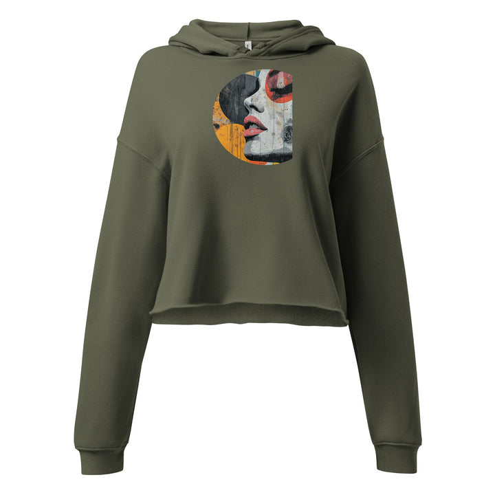 Polendo Silent Expression Crop Hoodie - Polendo Design polendo silent expression crop hoodie