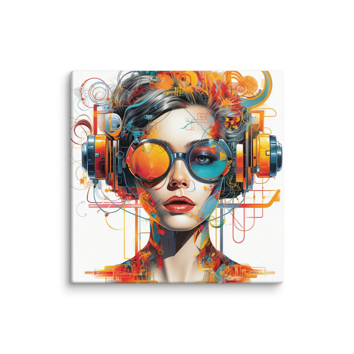 Digital Dreams Modern Portrait Canvas Wall Art - Polendo Design modern portrait canvas wall art