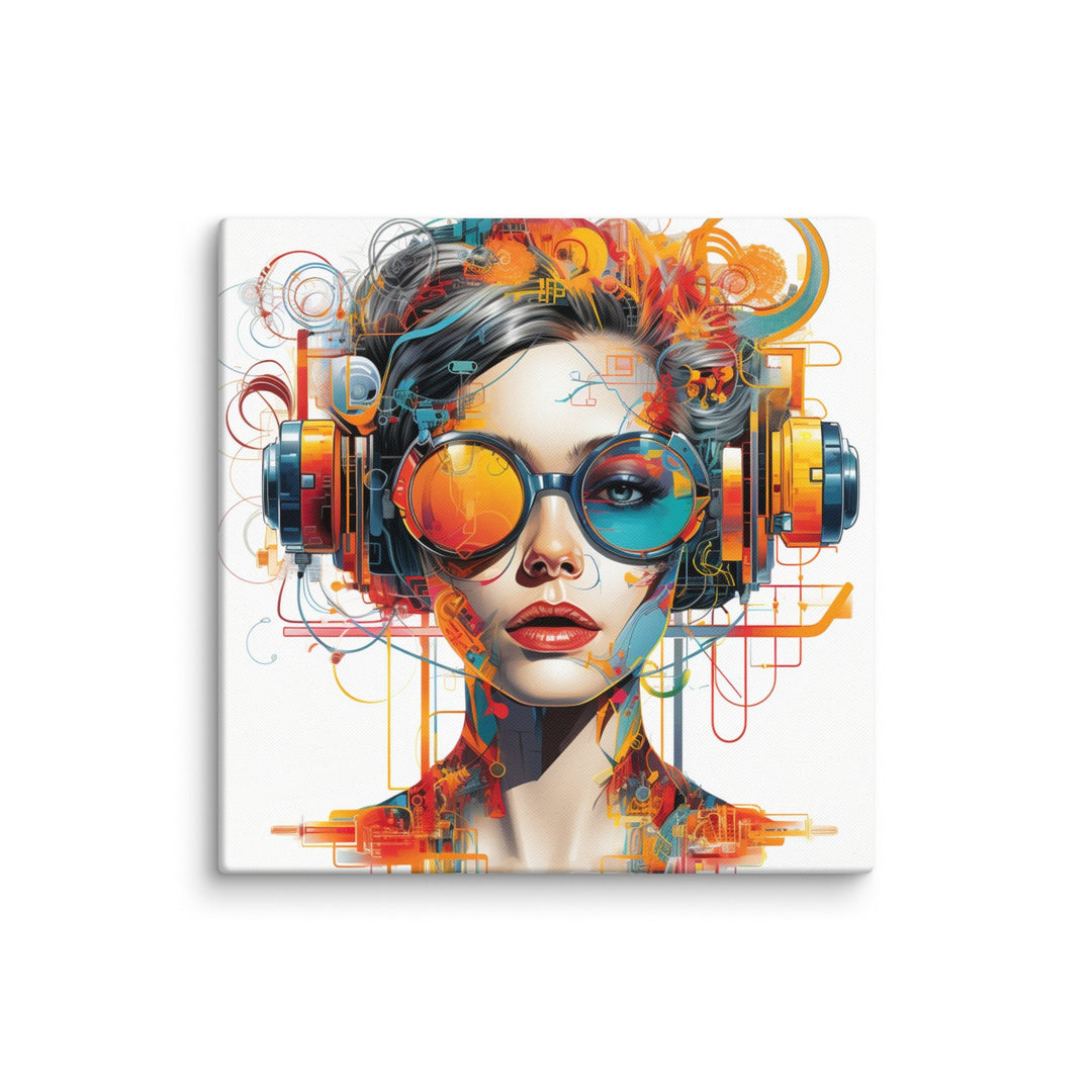 Digital Dreams Modern Portrait Canvas Wall Art - Polendo Design modern portrait canvas wall art