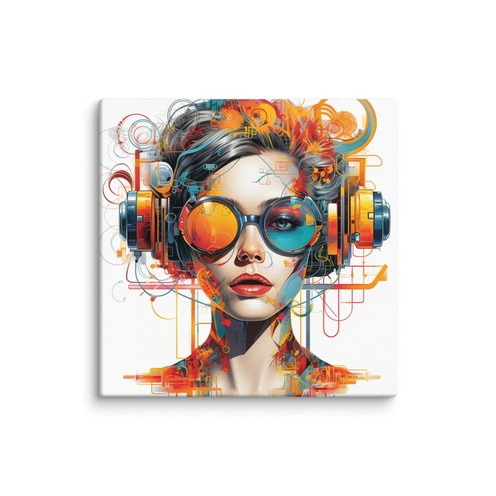 Digital Dreams Modern Portrait Canvas Wall Art - Polendo Design modern portrait canvas wall art