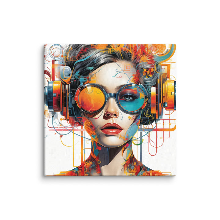 Digital Dreams Modern Portrait Canvas Wall Art - Polendo Design modern portrait canvas wall art