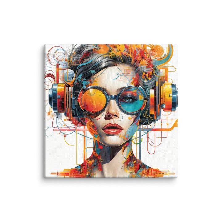 Digital Dreams Modern Portrait Canvas Wall Art - Polendo Design modern portrait canvas wall art