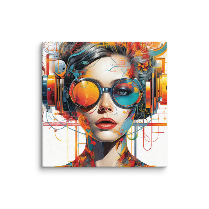 Digital Dreams Modern Portrait Canvas Wall Art - Polendo Design modern portrait canvas wall art
