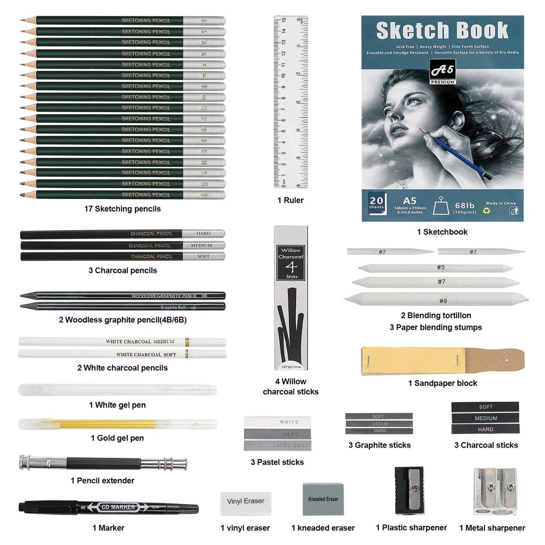 Drawing Sketching &amp; Coloring Pencil Set by Polendo Design - Polendo Design Drawing Sketching &amp; Coloring Pencil Set