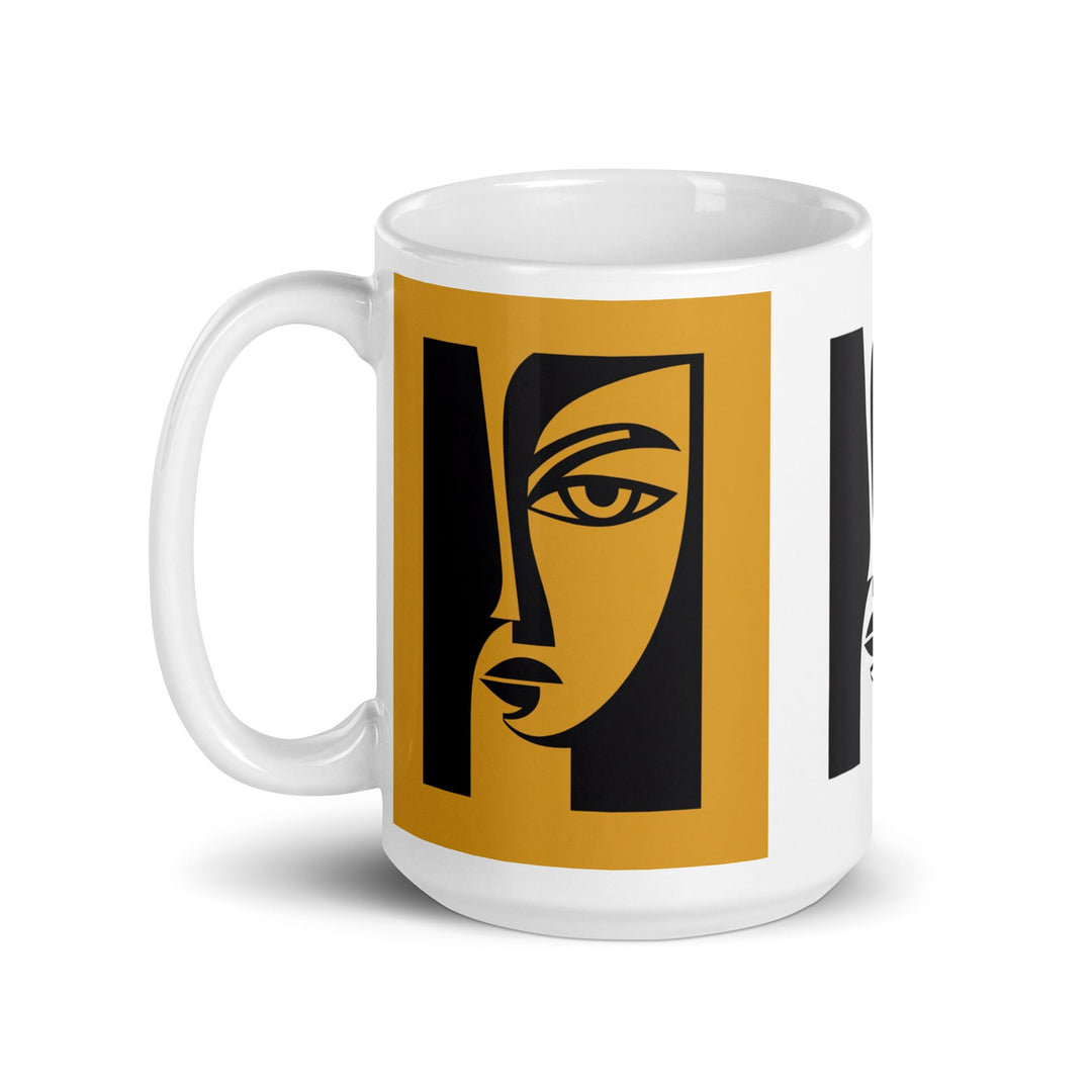 Duality Abstract Face Coffee Mug - Polendo Design abstract face coffee mug Mugs-Drinkware