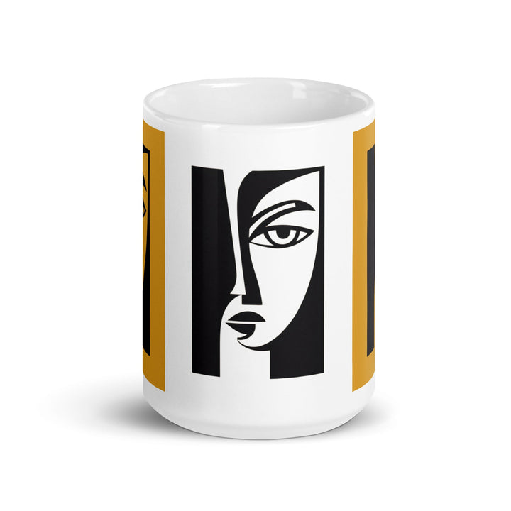 Duality Abstract Face Coffee Mug - Polendo Design abstract face coffee mug Mugs-Drinkware