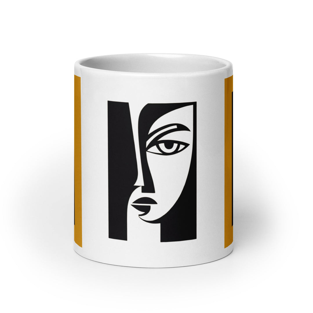Duality Abstract Face Coffee Mug - Polendo Design abstract face coffee mug Mugs-Drinkware