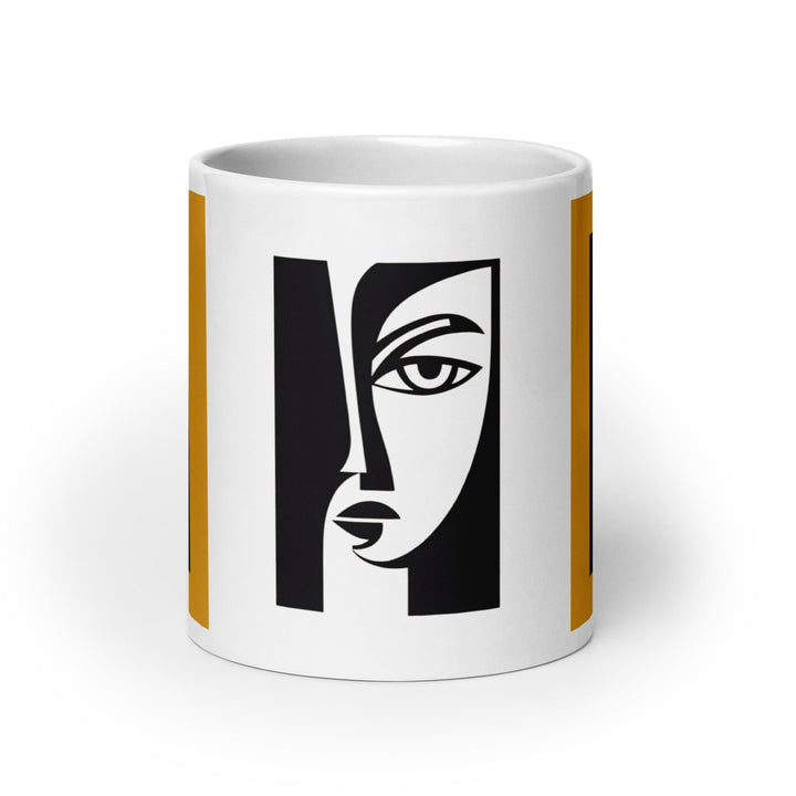 Duality Abstract Face Coffee Mug - Polendo Design abstract face coffee mug Mugs-Drinkware