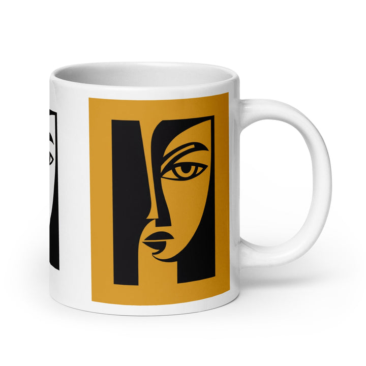 Duality Abstract Face Coffee Mug - Polendo Design abstract face coffee mug Mugs-Drinkware