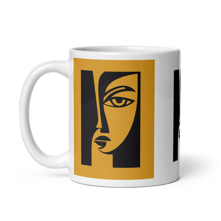 Duality Abstract Face Coffee Mug - Polendo Design abstract face coffee mug Mugs-Drinkware