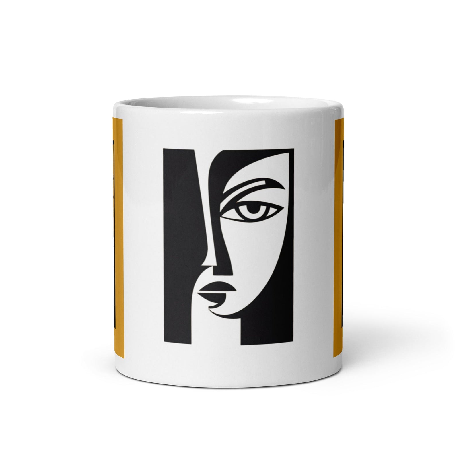 Duality Abstract Face Coffee Mug - Polendo Design abstract face coffee mug Mugs-Drinkware