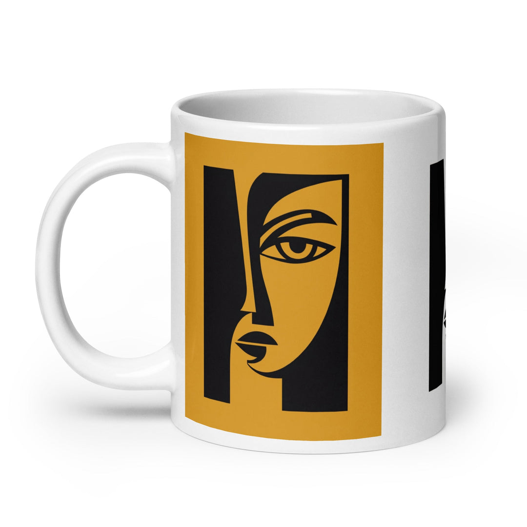 Duality Abstract Face Coffee Mug - Polendo Design abstract face coffee mug Mugs-Drinkware