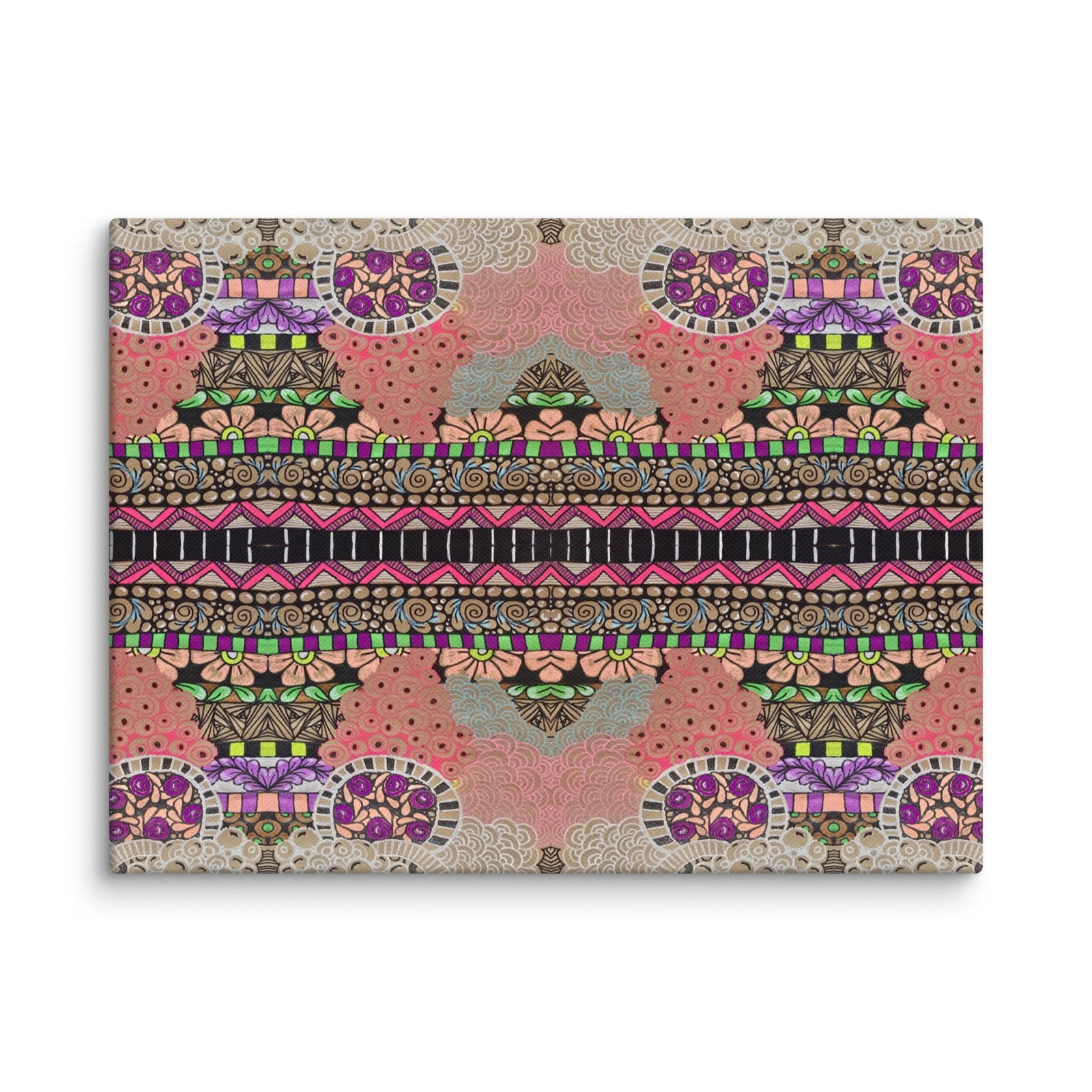 Echo Garden Abstract Canvas Art Print - Polendo Design abstract canvas art
