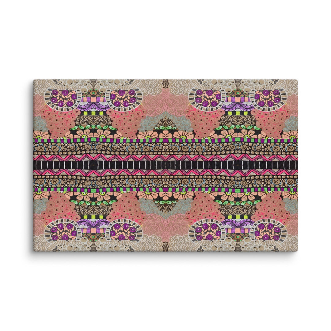 Echo Garden Abstract Canvas Art Print - Polendo Design abstract canvas art