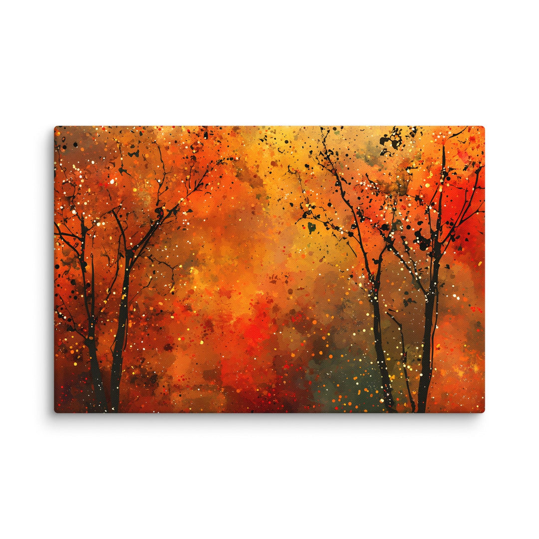 Ember Collision Abstract Wall Art Canvas Print - Polendo Design
