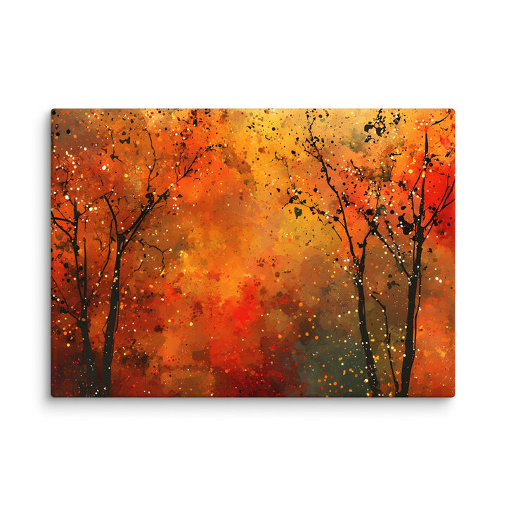 Ember Collision Abstract Wall Art Canvas Print - Polendo Design