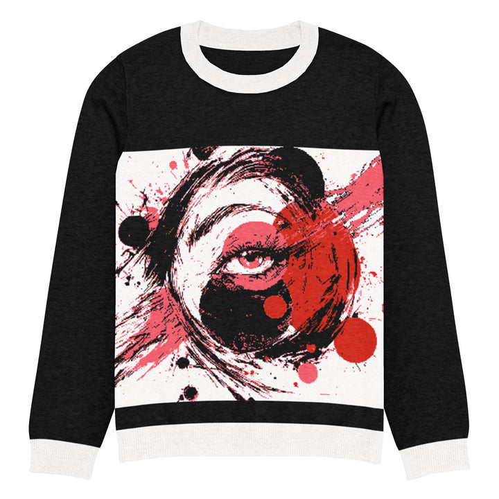 "Eye Color" Knitted crew neck sweater - Polendo Design eye color knitted crew neck sweater