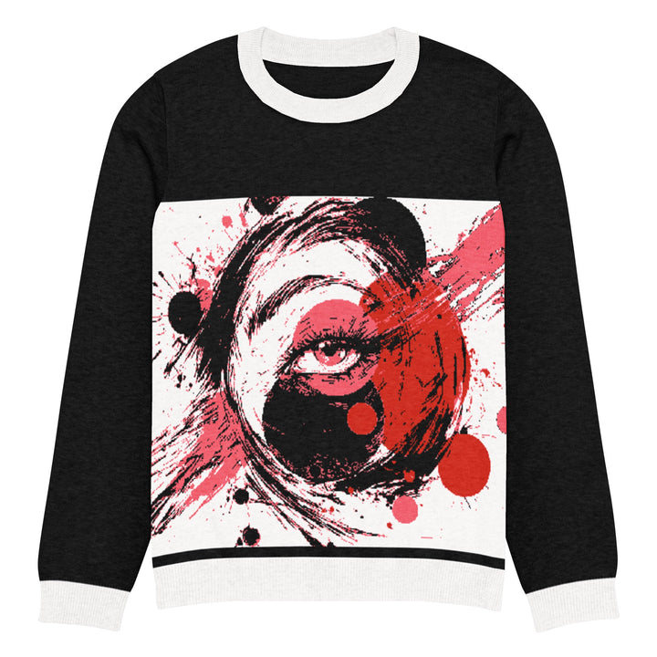 "Eye Color" Knitted crew neck sweater - Polendo Design eye color knitted crew neck sweater