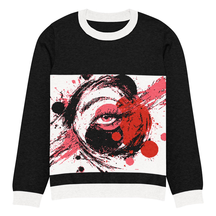 "Eye Color" Knitted crew neck sweater - Polendo Design eye color knitted crew neck sweater