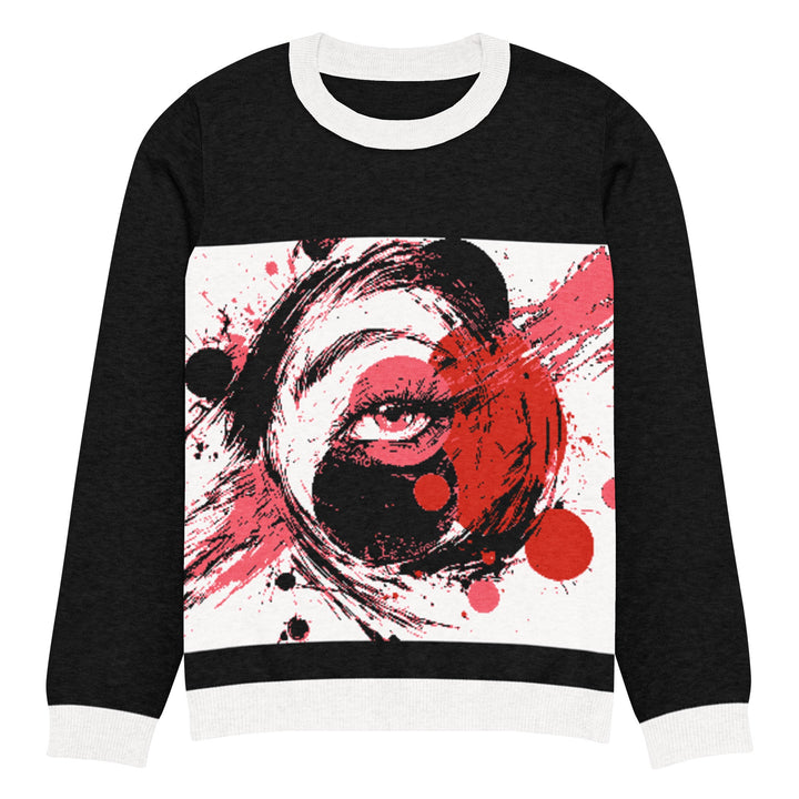 "Eye Color" Knitted crew neck sweater - Polendo Design eye color knitted crew neck sweater