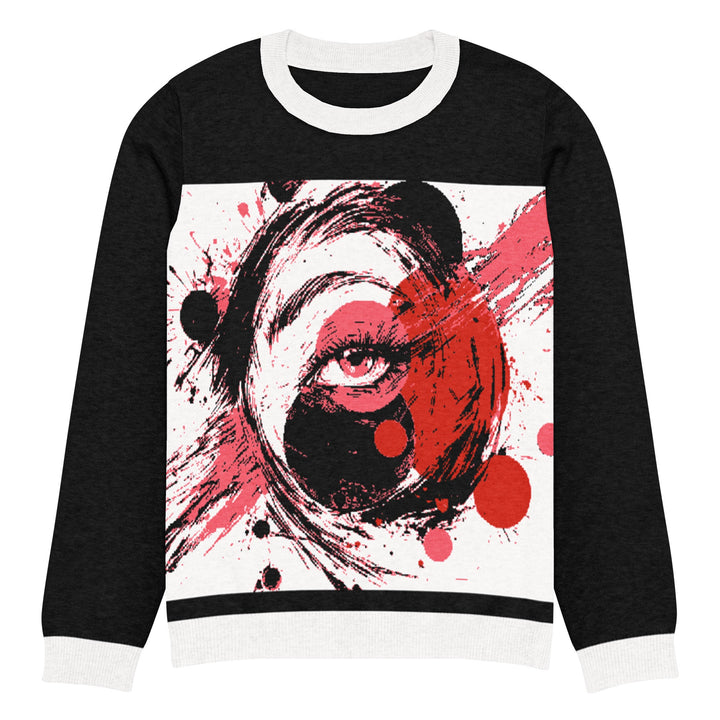 "Eye Color" Knitted crew neck sweater - Polendo Design eye color knitted crew neck sweater