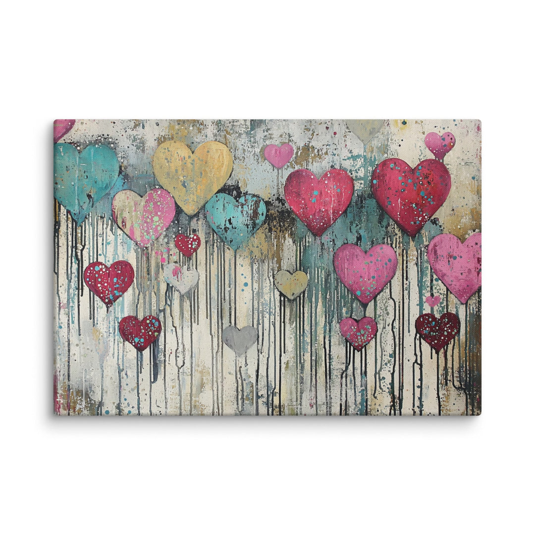 Falling in Love Canvas Wall Art - Polendo Design Falling in Love Canvas