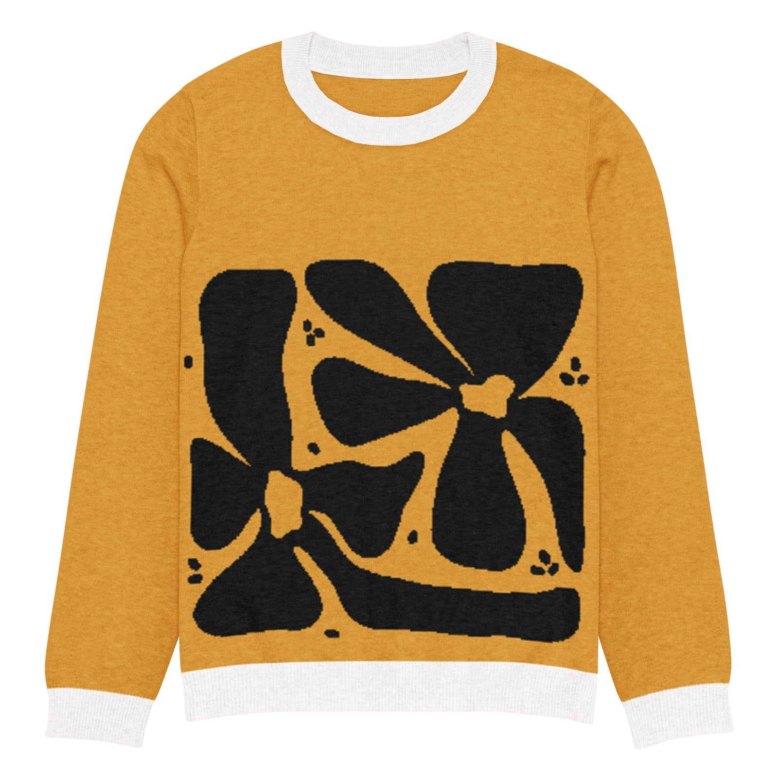 Floral Knitted crew neck sweater - Polendo Design