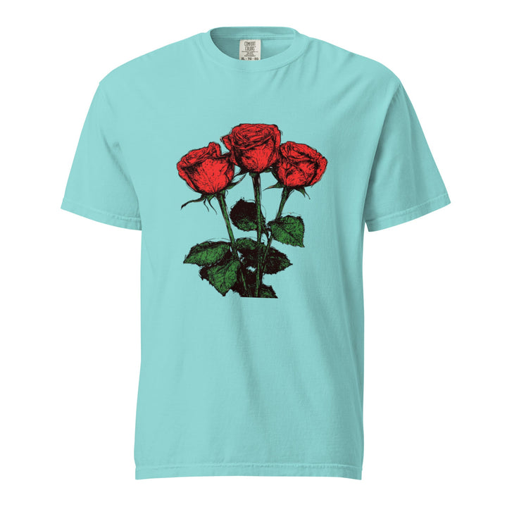 "Floral - Trinity" garment - dyed heavyweight t-shirt - Polendo Design