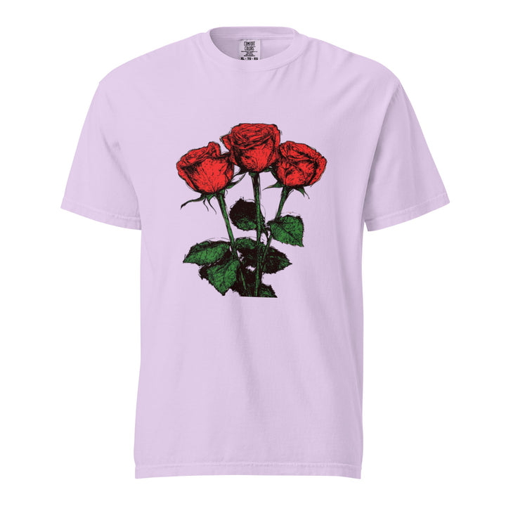 "Floral - Trinity" garment - dyed heavyweight t-shirt - Polendo Design