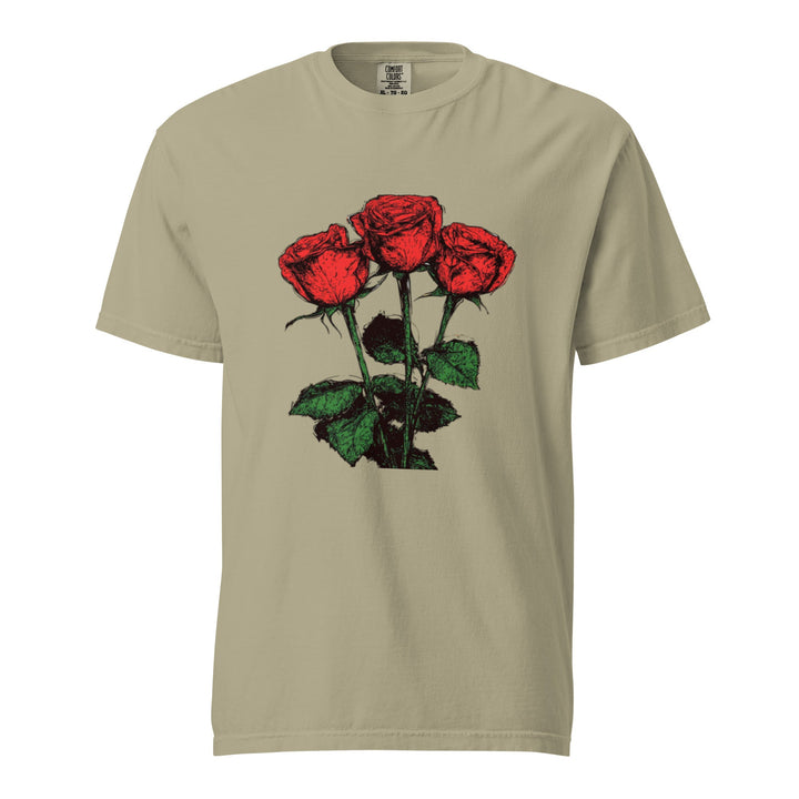"Floral - Trinity" garment - dyed heavyweight t-shirt - Polendo Design
