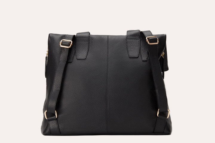 Fold N Go Pebble Leather Backpack - Polendo Design pebble leather backpack