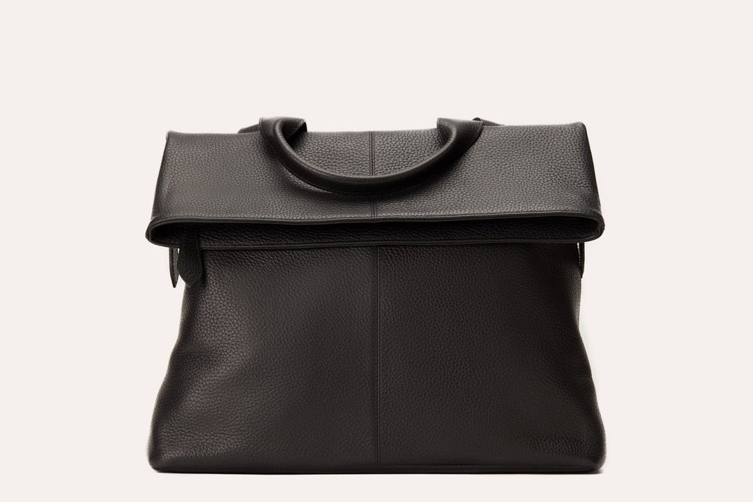 Fold N Go Pebble Leather Backpack - Polendo Design pebble leather backpack