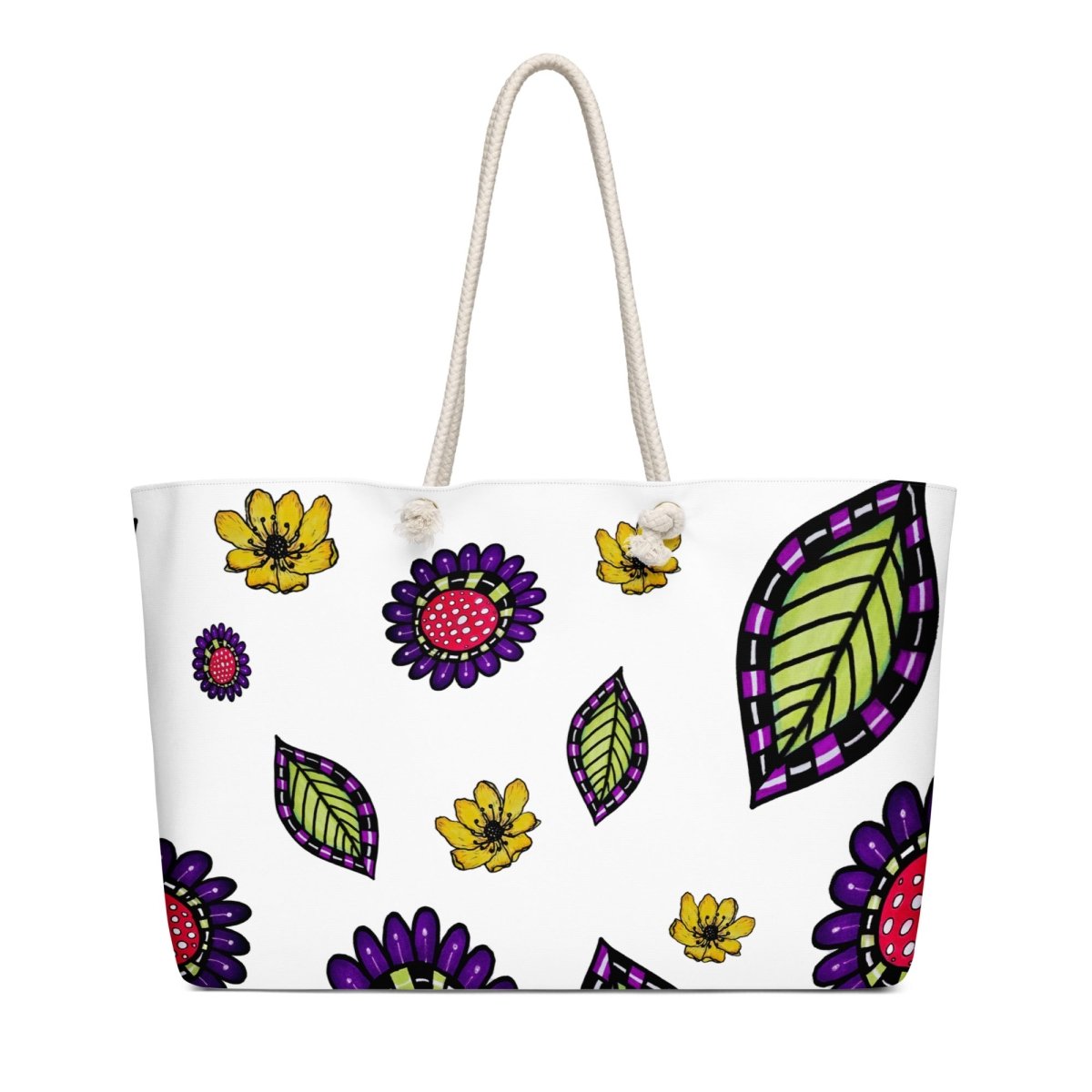 Garden Static Pattern Oversized Weekender Bag - Polendo Design