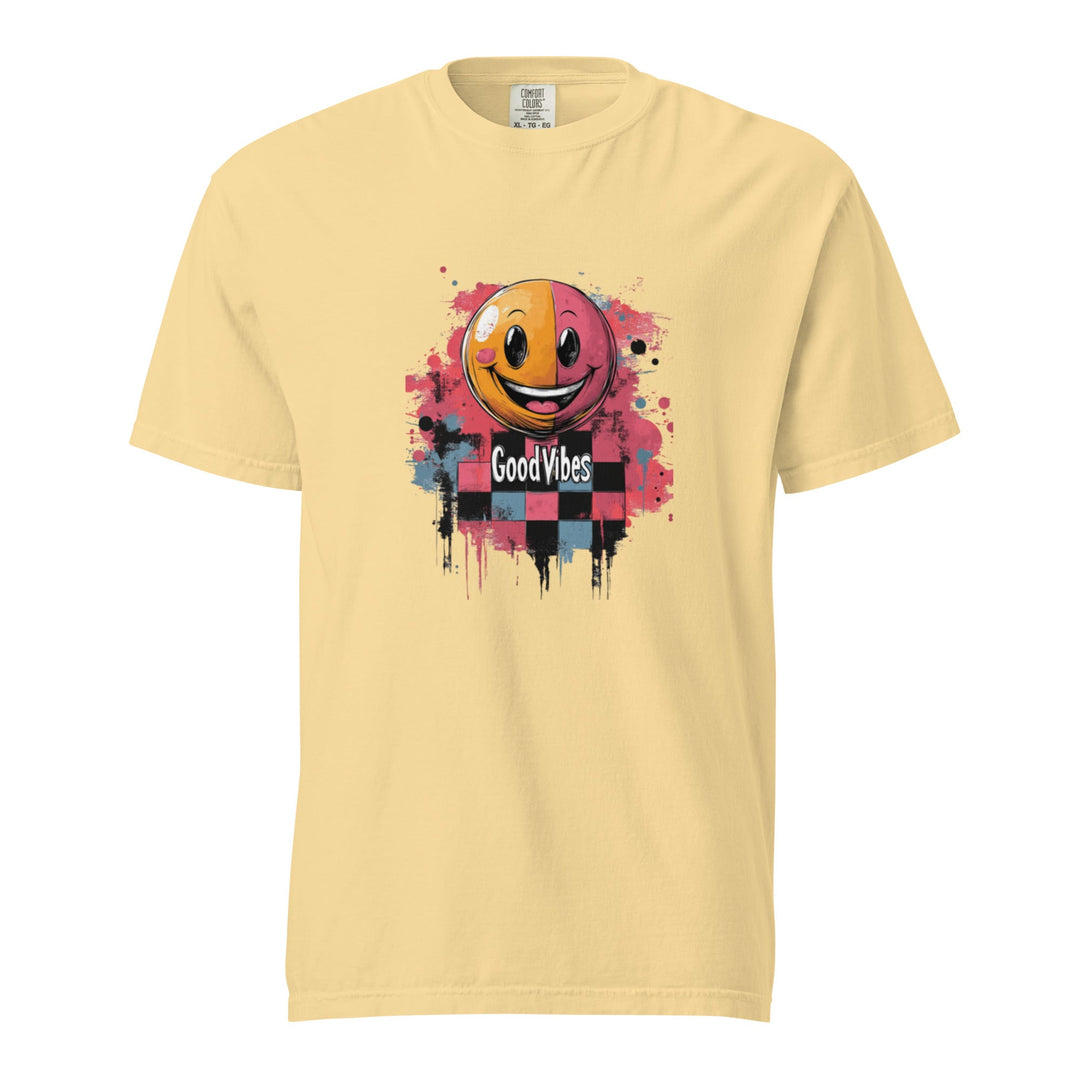 "Good Vibes" garment-dyed heavyweight t-shirt - Polendo Design Tops &amp; Tees - T-Shirts