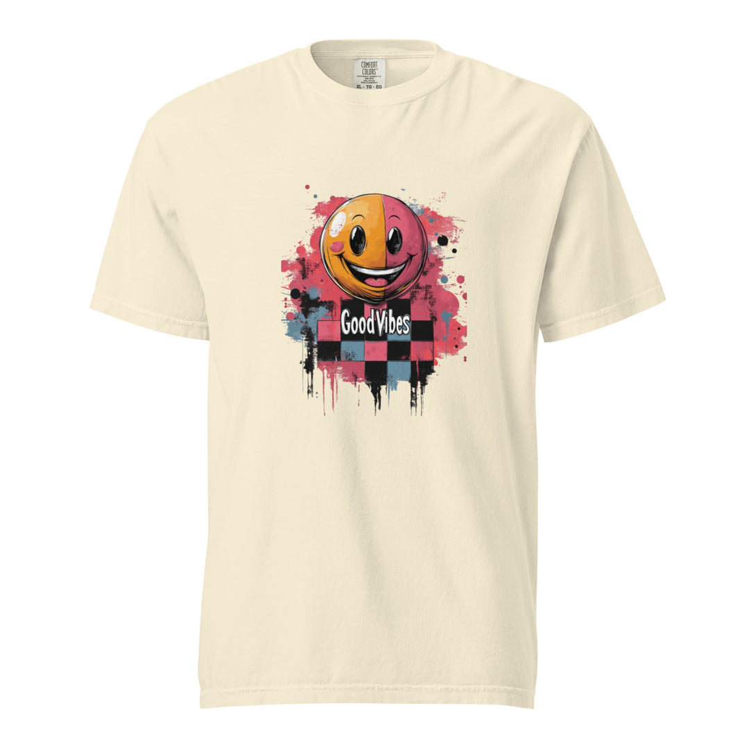 "Good Vibes" garment-dyed heavyweight t-shirt - Polendo Design Tops &amp; Tees - T-Shirts