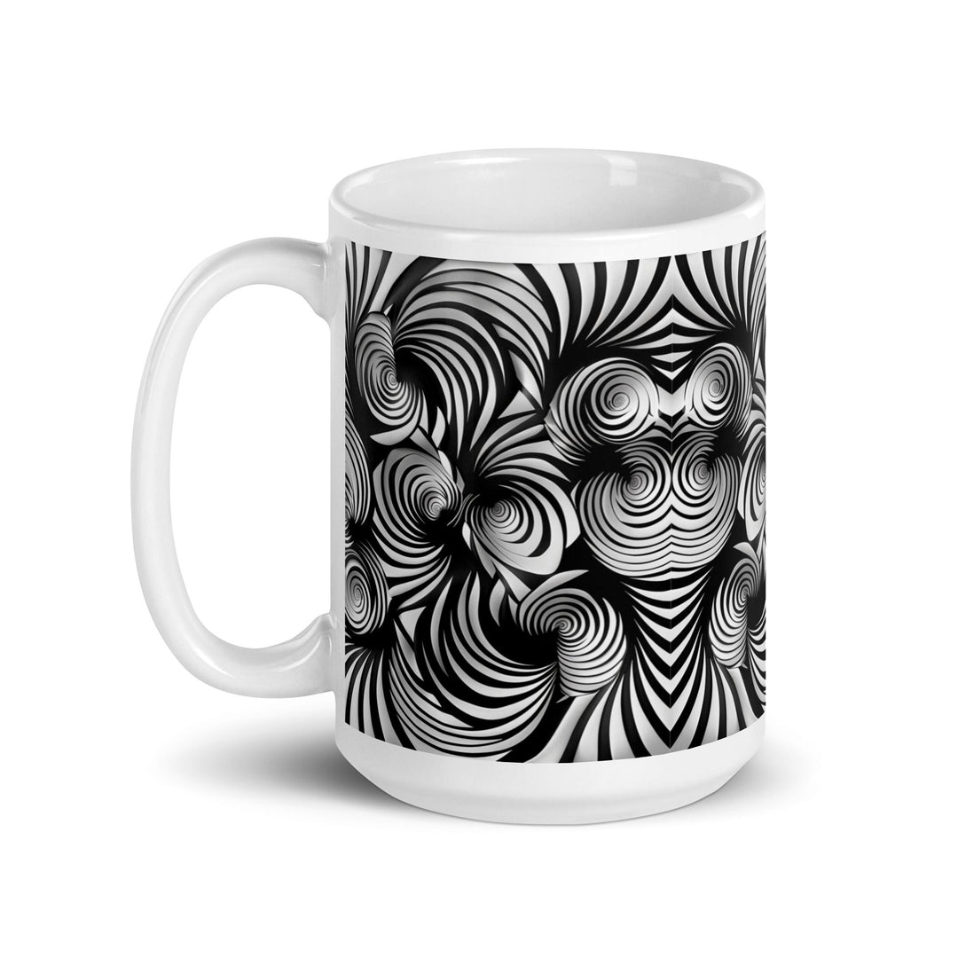 Gravity in Motion Abstract Art Coffee Mug - Polendo Design abstract art coffee mug