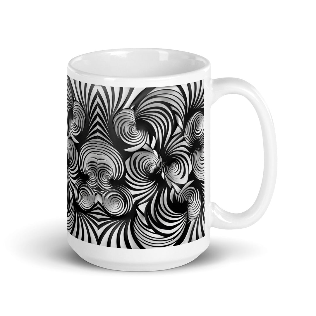 Gravity in Motion Abstract Art Coffee Mug - Polendo Design abstract art coffee mug