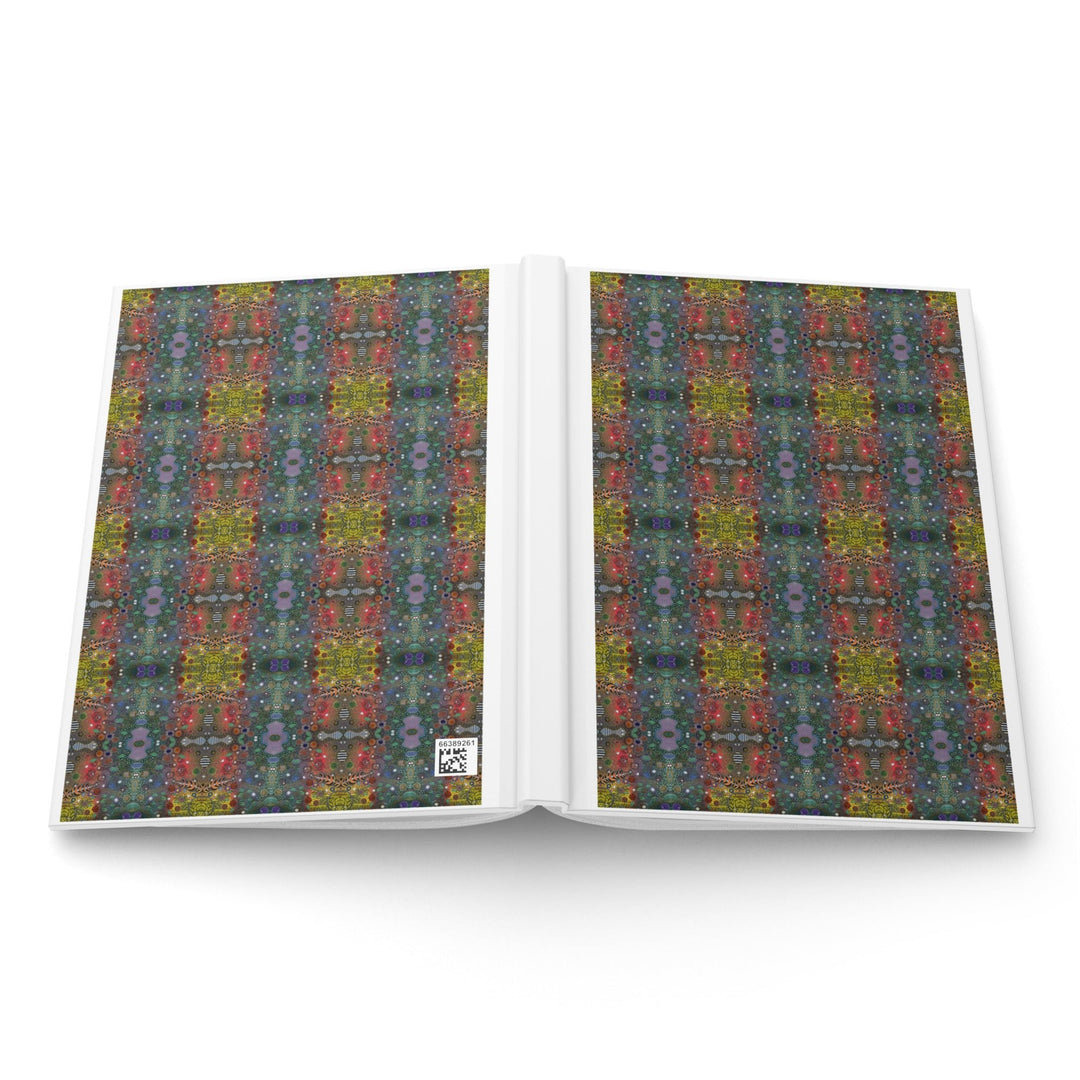 Infinite Rhythm Grid Hardcover Journal – Matte Notebook - Polendo Design hardcover journal
