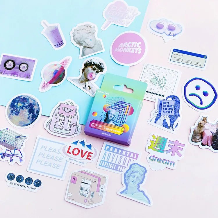 Kawaii Sticker Pack (45pcs) – Cute Planner &amp; Journaling Stickers - Polendo Design kawaii sticker pack