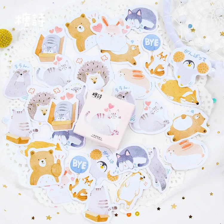 Kawaii Sticker Pack (45pcs) – Cute Planner &amp; Journaling Stickers - Polendo Design kawaii sticker pack
