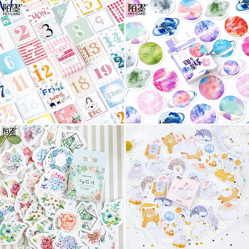 Kawaii Sticker Pack (45pcs) – Cute Planner &amp; Journaling Stickers - Polendo Design kawaii sticker pack