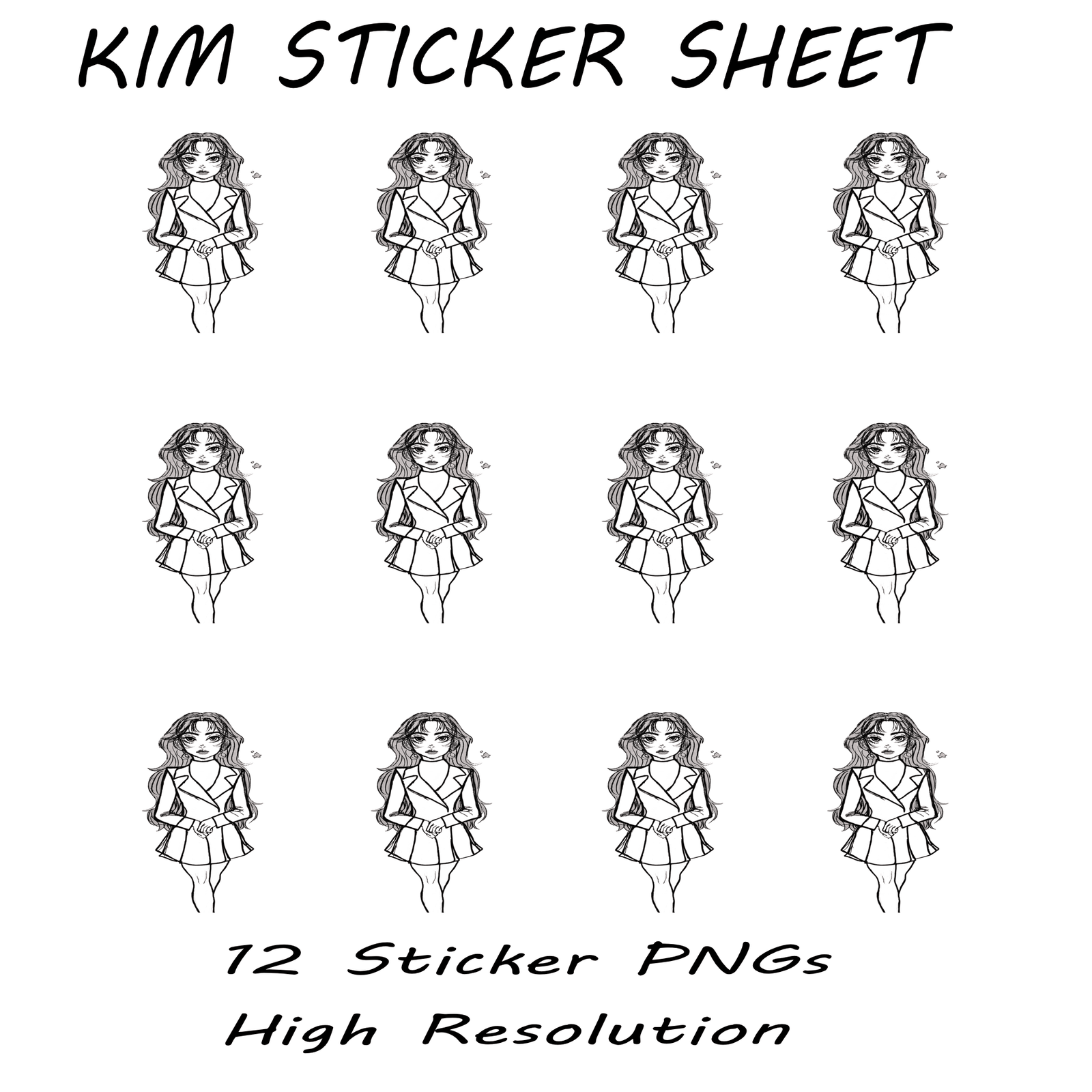Kim Transparent PNG – Character Design Asset - Polendo Design